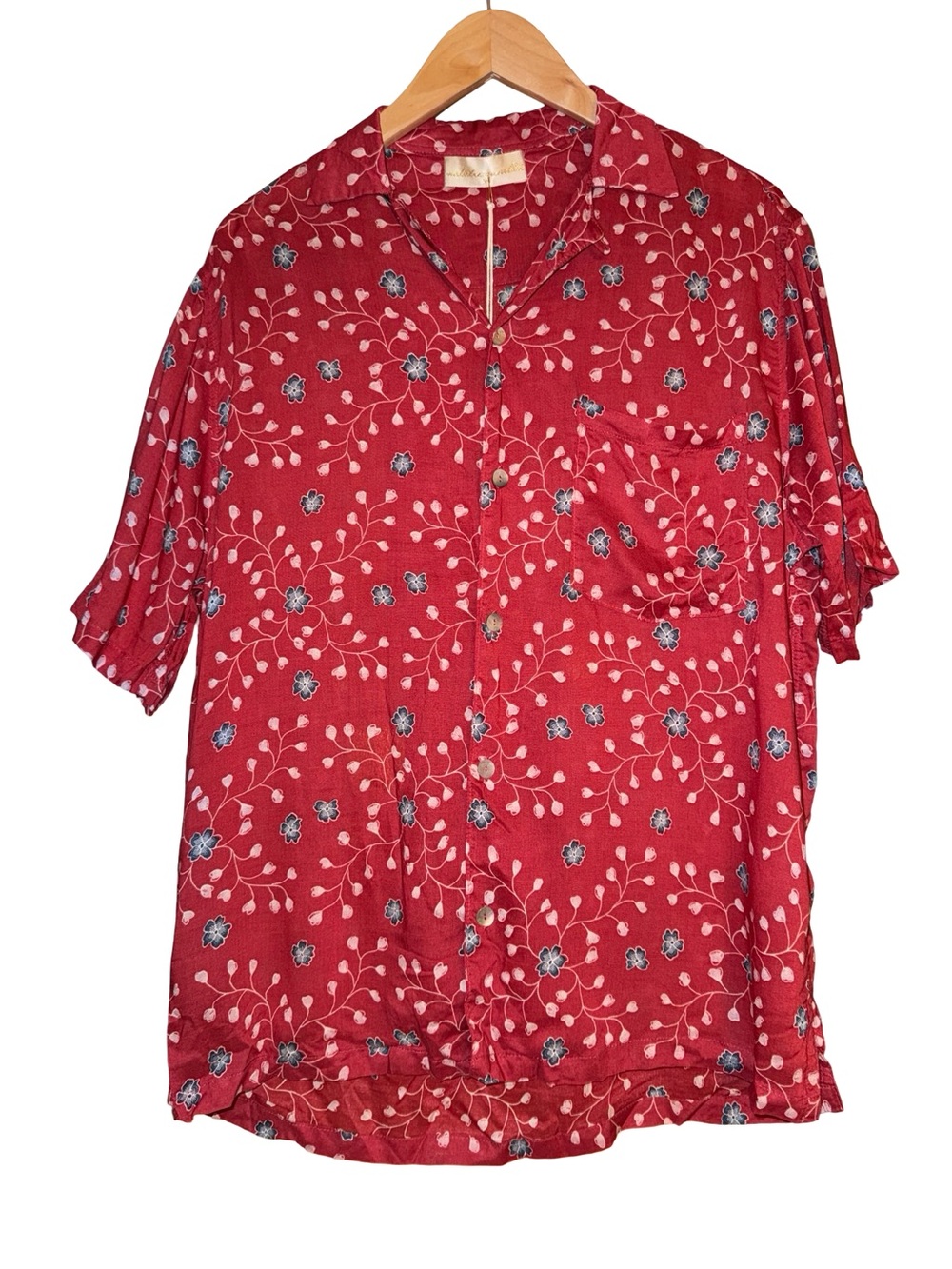 Natalie Martin Kevin Shirt Pinwheel Barn Red NWT